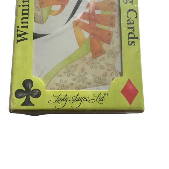Vtg 2005 Lady Jayne Ltd Disco Wedge Shoes Playing Cards 52 Card Deck Joker NEW - Picture 3 of 5